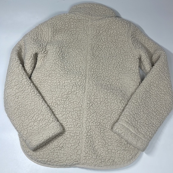 Abercrombie & Fitch Soft A&F Collection Cream Snap Button Sherpa Jacket Size XXS - Picture 2 of 5